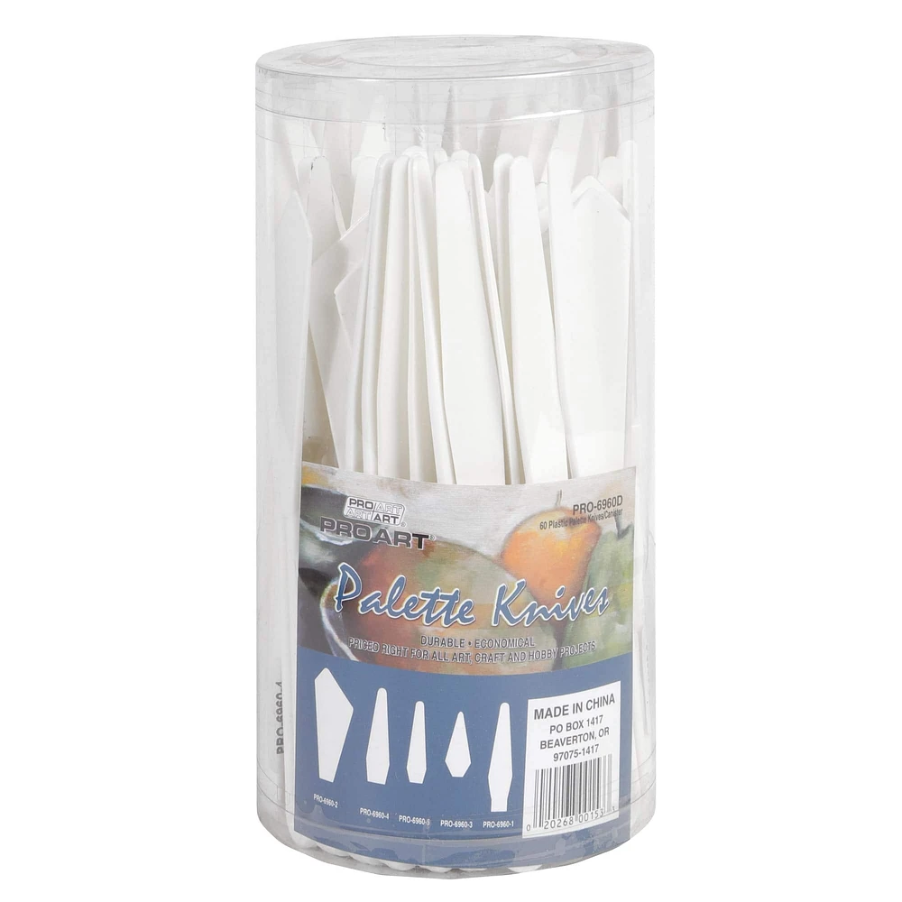 Pro Art® Plastic Palette Knifes, 60ct.