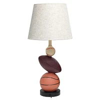 Simple Designs™ 22" Basketball, Baseball, Football Table Lamp with Beige Shade