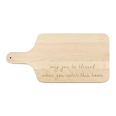 8" x 17" May You Be Blessed Maple Paddle Cutting Board