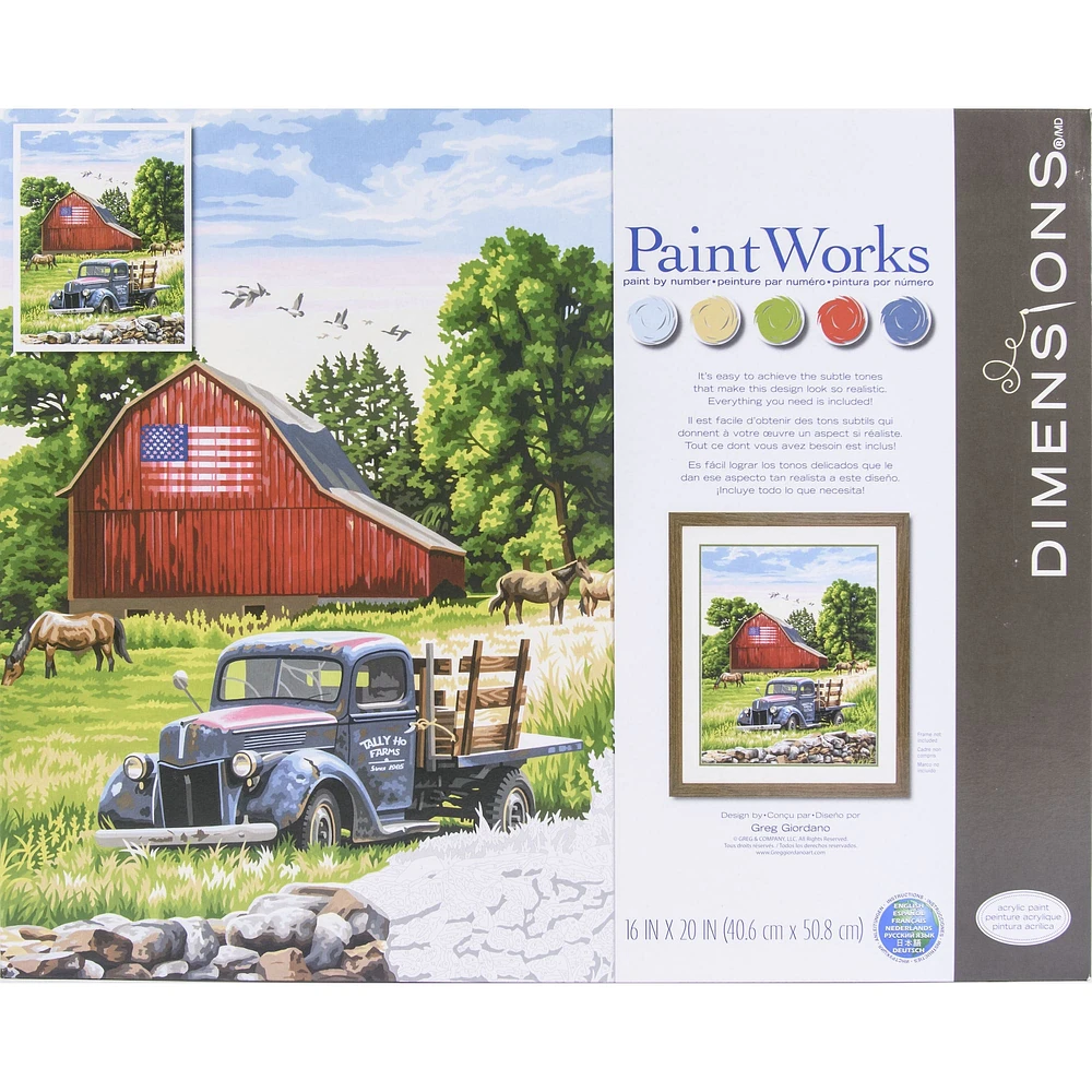 Dimensions® PaintWorks™ Summer Farm Paint-by-Number Kit