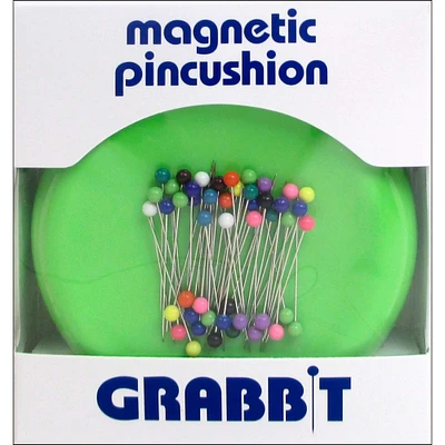 Blue Feather Grabbit® Lime Green Magnetic Pincushion