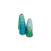 Green & Blue Terracotta Vase Set