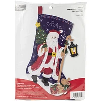 Bucilla® Santa with Lantern 18" Felt Stocking Applique Kit