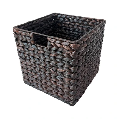 Small Espresso Hyacinth Cube Basket by Ashland®