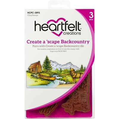 Heartfelt Creations® Create A 'scape Backcountry Cling Rubber Stamp Set