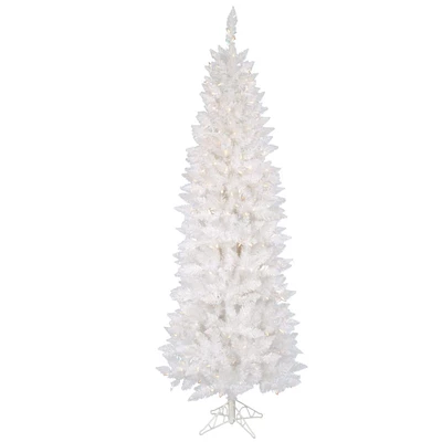 6ft. Pre-Lit Sparkle White Spruce Artificial Christmas Tree, Clear Dura-Lit Lights