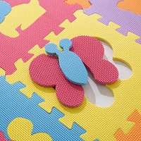 Toy Time Interlocking Foam Tile Play Mat with Animals