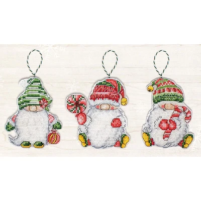Luca-S Christmas Gnomes Plastic Canvas Counted Cross Stitch Kit