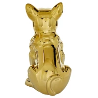 CosmoLiving by Cosmopolitan Gold Ceramic Glam Sculpture, Dog 12" x 6" x 10"