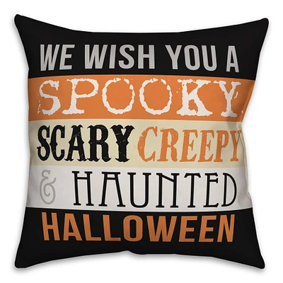 Halloween Words Throw Pillow