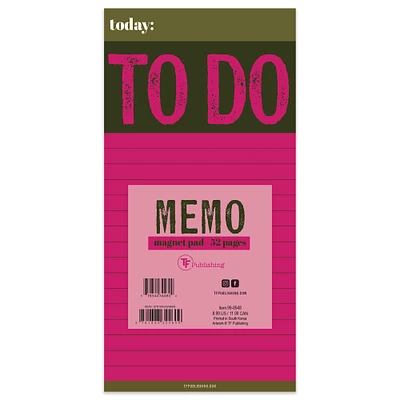 TF Publishing Pink Big To Do Memo Magnet Pad