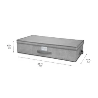 Simplify 28" Under the Bed Heather Gray Storage Box