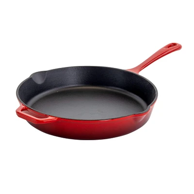 MegaChef 12" Round Enamel Cast Iron Skillet