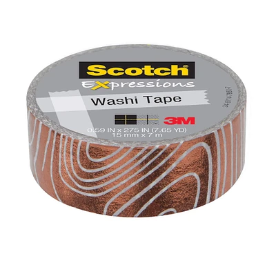 3M Scotch® Expressions White & Copper Washi Tape