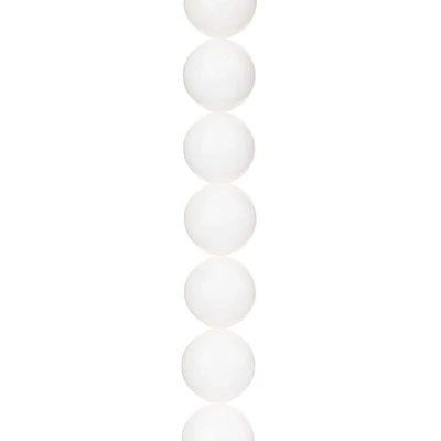 White Stone Round Beads, 12mm by Bead Landing™