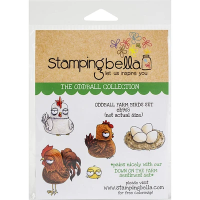 Stamping Bella Oddball Farm Birds Set Cling Stamps