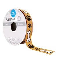 5/8" x 7yd. Grosgrain Paw Print & Dog Bone Ribbon by Celebrate It™