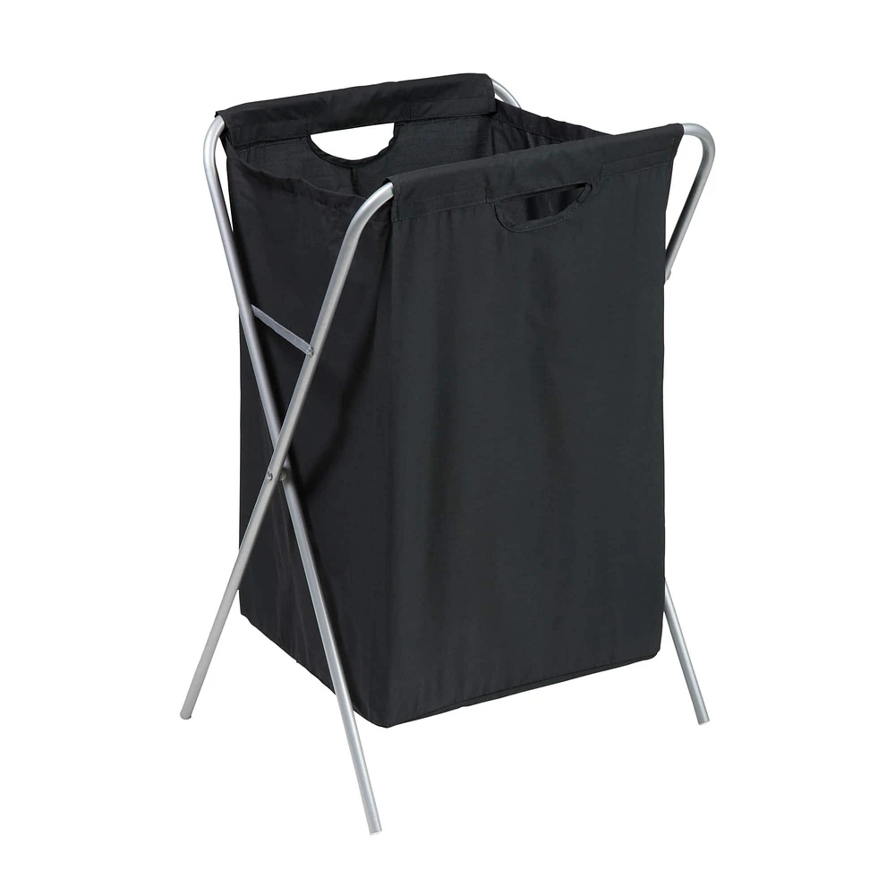 Honey Can Do Foldable Black Nylon Laundry Hamper