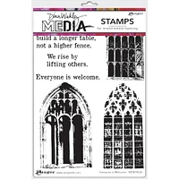 Dina Wakley Everyone Is Welcome Media Cling Stamps 