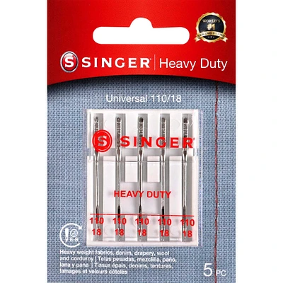 12 Packs: 5 ct. (60 total) SINGER® Heavy Duty Sewing Machine Needles