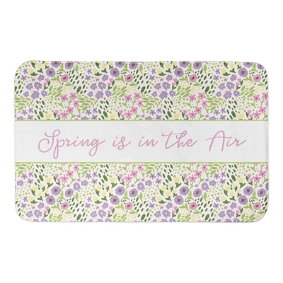 Whimsical Spring Floral Bath Mat 34" x 21" Bath Mat