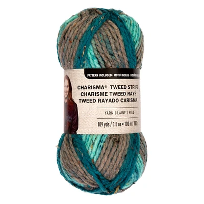 15 Pack: Charisma™ Tweed Stripe Yarn by Loops & Threads