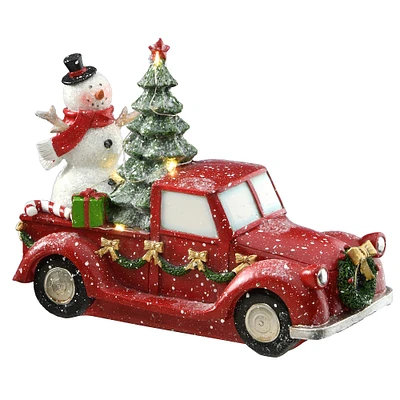 8" Lighted Holiday Pickup Truck