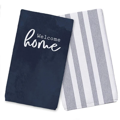 Welcome Home 16" x 25" Tea Towel Set of 2