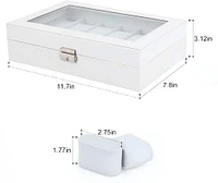 Daisy White Dozen Leather Watch Box