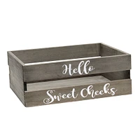 Elegant Designs Rustic Gray Cheeky Towel Holder