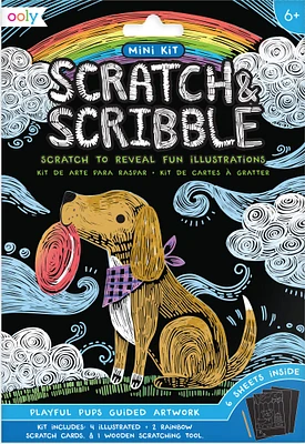 OOLY Mini Scratch & Scribble Playful Pups Art Kit