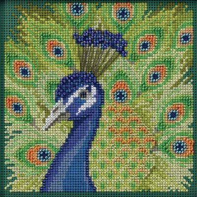 Mill Hill® Buttons & Beads Proud Peacock Counted Cross Stitch Kit