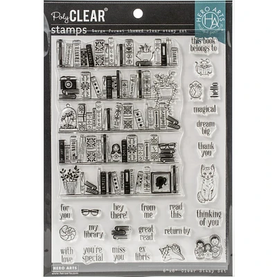 Hero Arts® PolyCLEAR® Bookcase Peek-A-Boo Clear Stamp Set