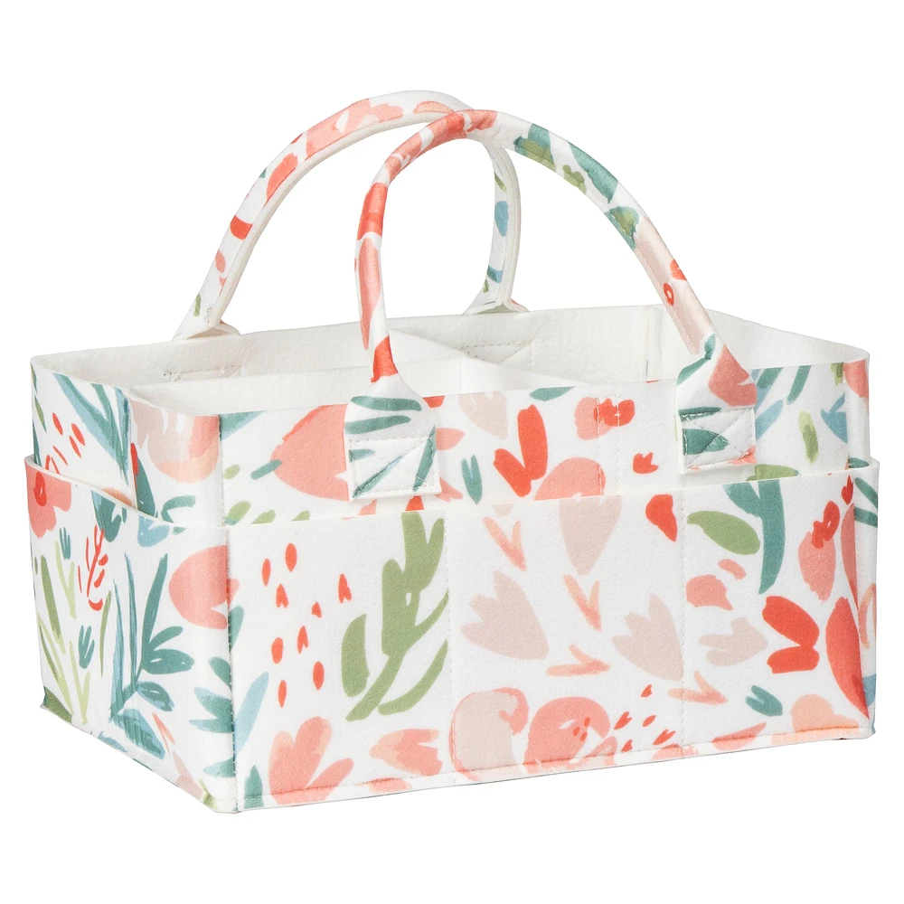 Sammy & Lou® Painterly Floral Felt Storage Caddy