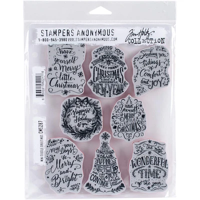 Stampers Anonymous Tim Holtz® Doodle Greetings Cling Stamps