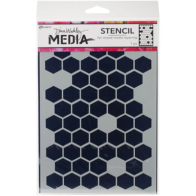 Dina Wakley Media Honeycomb Stencil, 9" x 6"