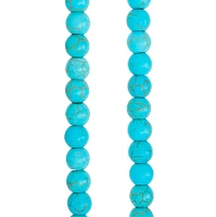 Turquoise Dyed Howlite Round Beads, 6mm by Bead Landing™