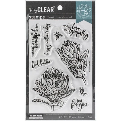 Hero Arts Protea Flowers Clear Stamps