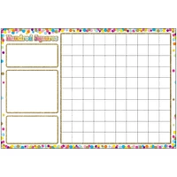 Ashley Productions Smart Poly™ Confetti Hundred Squares Charts, 10ct.