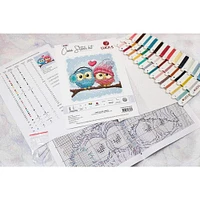 Luca-s Two Cute Owls Counted Cross Stitch Kit