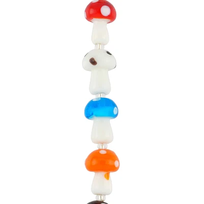 12 Packs: 8 ct. (96 total) Mushroom Lampwork Glass Bead Mix by Bead Landing™