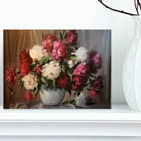 Designart - Bouquet of Blooming Peonies - Large Floral Wall Art Canvas