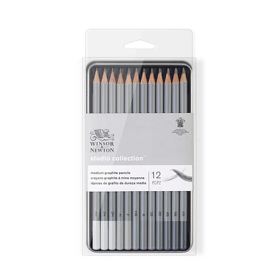 6 Packs: 12 ct. (72 total) Winsor & Newton™ Studio Collection™ Graphite Pencil Tin Set