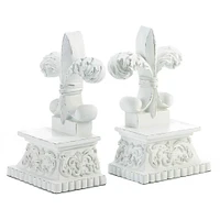 8.5" Fleur-De-Lis Decorative Bookends