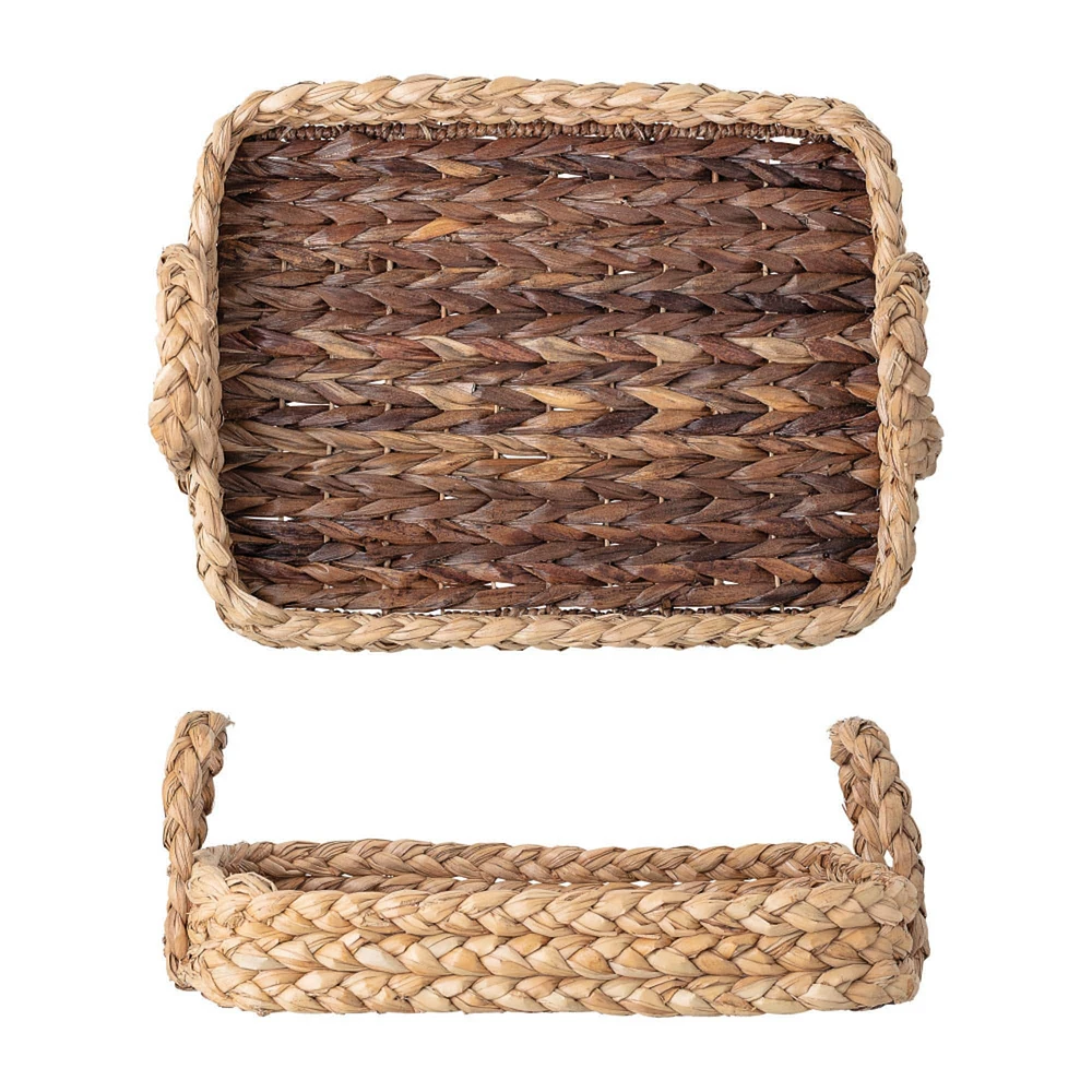 Brown Decorative Handwoven Seagrass Tray