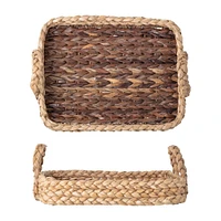 Brown Decorative Handwoven Seagrass Tray