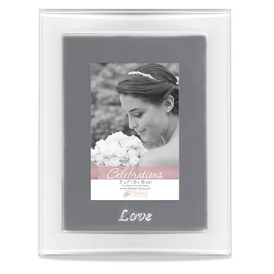 Timeless Frames® Celebrations Gray Love Glass 5" x 7" Frame