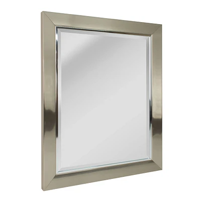 Head West 29" Brushed Nickel Framed Vanity Mirror