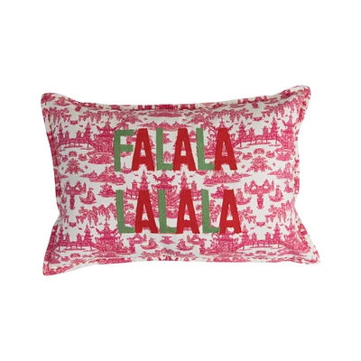 Falala Embroidered Lumbar Pillow