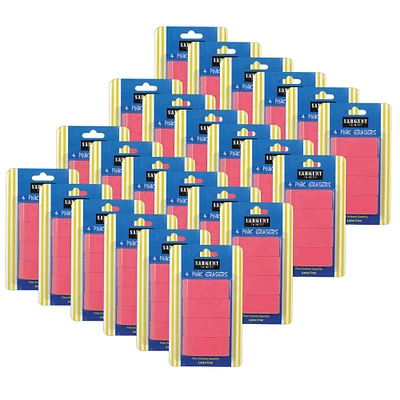 Sargent Art® Large Pink Erasers, 24 Packs of 4